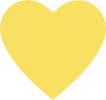 Yellow heart reflects Acadia Connect® Access Support Program for patients, caregivers, and healthcare providers